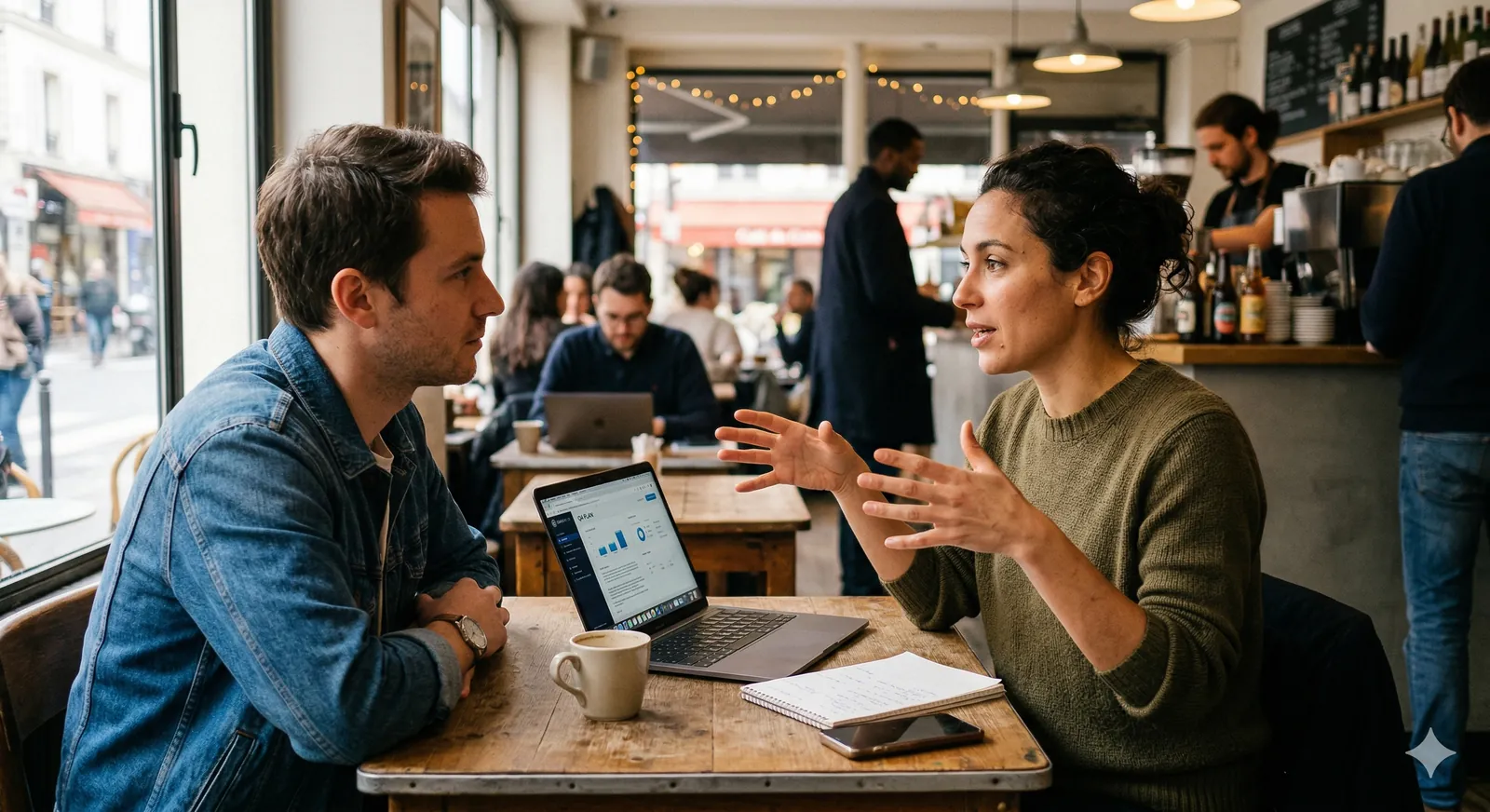 L'équipe Growing Partner en discussion stratégique